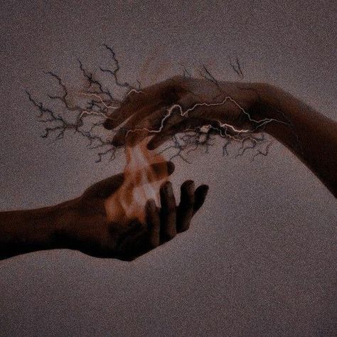 picture of firey hands